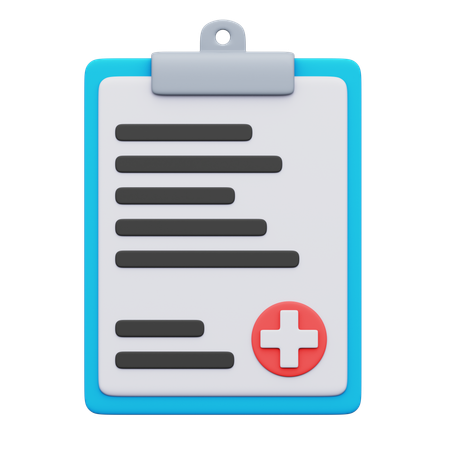 Medical report  3D Icon