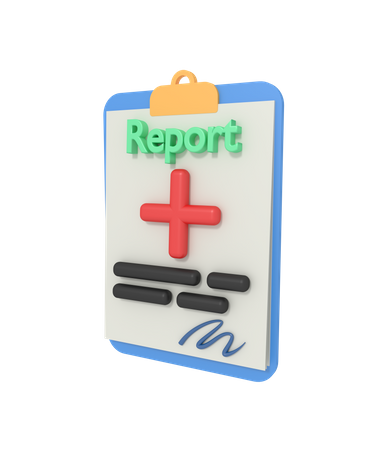 Medical Report  3D Icon