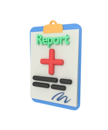 Medical Report  3D Icon