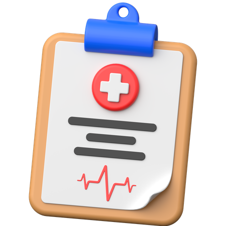 Medical Report  3D Icon