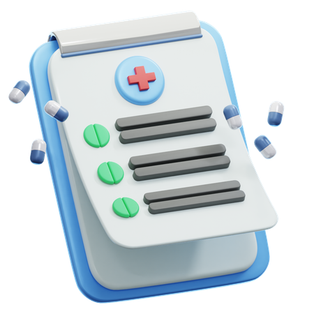 Medical Report  3D Icon