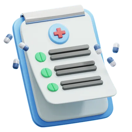 Medical Report  3D Icon