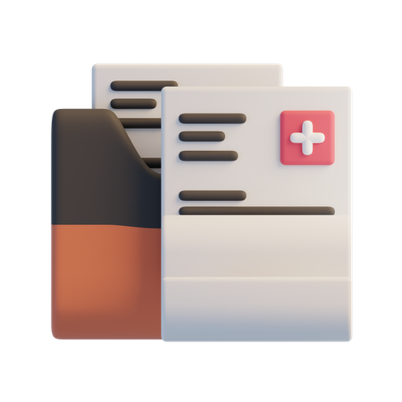 Medical report  3D Icon