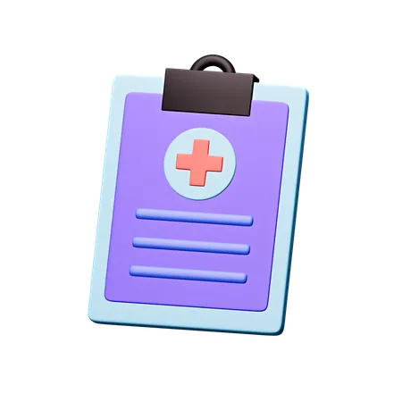 Medical Report  3D Icon