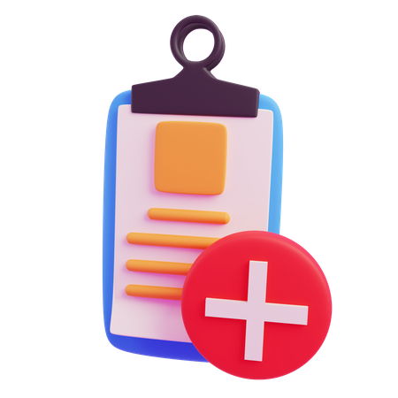 Medical Report  3D Icon