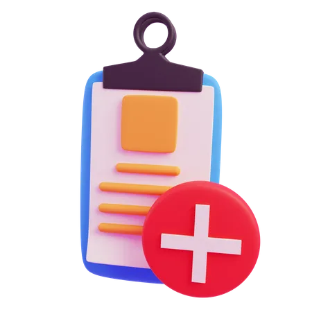 Medical Report  3D Icon