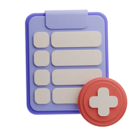 Medical Report  3D Icon
