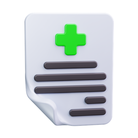 Medical Report  3D Icon