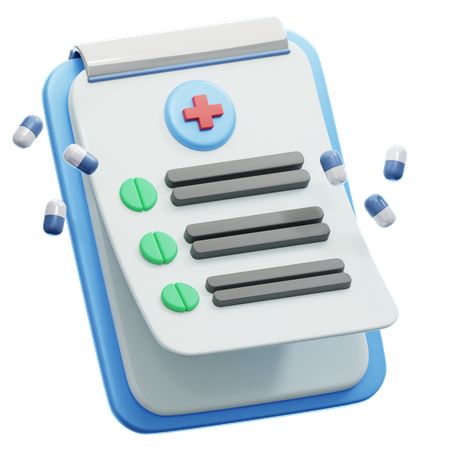 Medical Report  3D Icon
