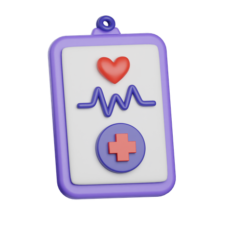 Medical Report  3D Icon
