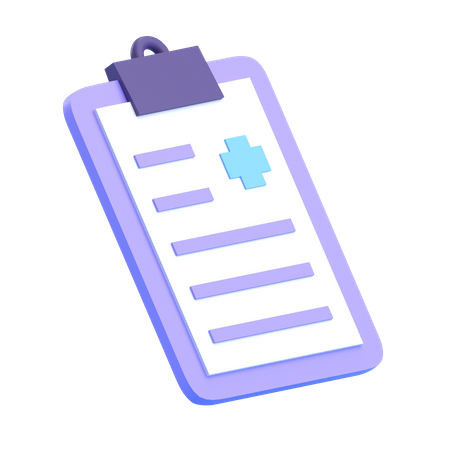 Medical Report  3D Icon