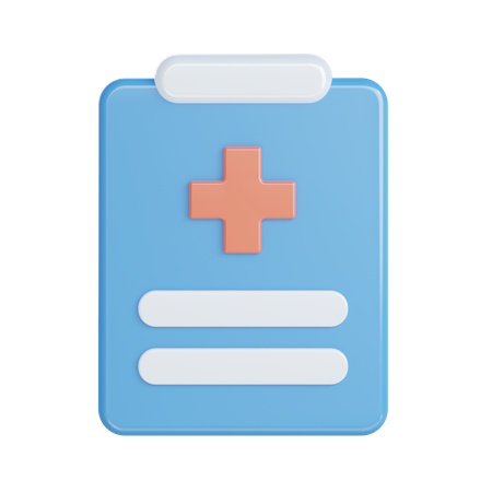 Medical Report  3D Icon