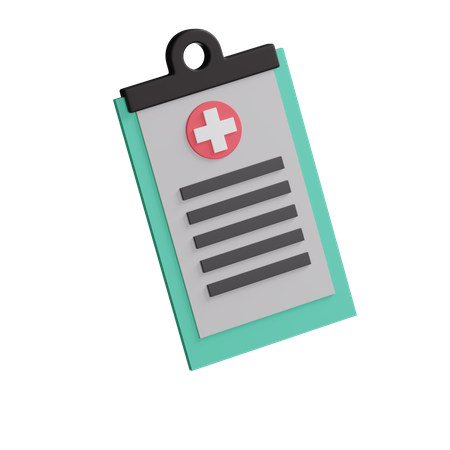 Medical Report  3D Icon