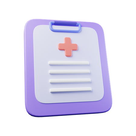 Medical Report  3D Icon