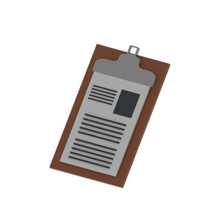 Medical Report  3D Icon