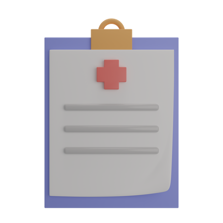 Medical Report  3D Icon