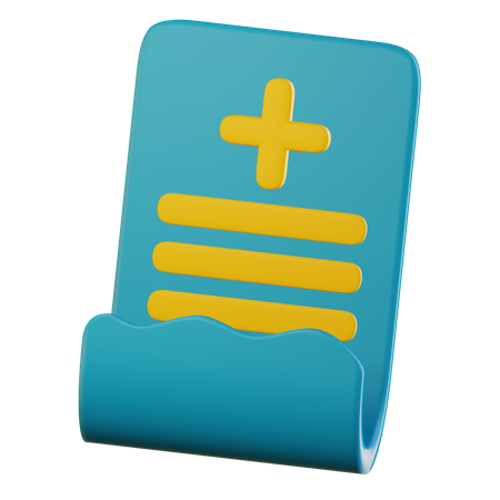 Medical Report  3D Icon