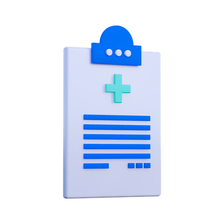 Medical Report  3D Icon