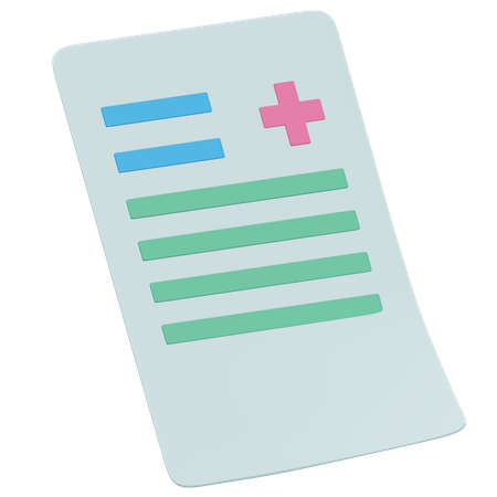 Medical Report  3D Icon