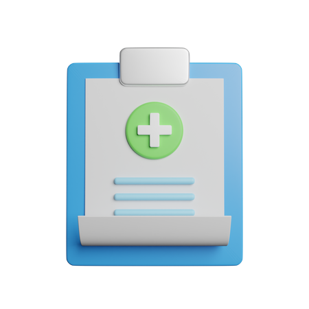 Medical Report  3D Icon