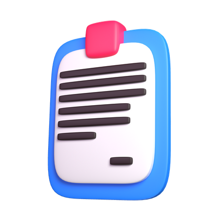 Medical Report  3D Icon