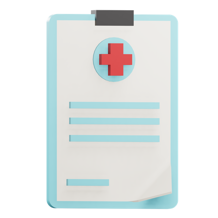 Medical Report  3D Icon
