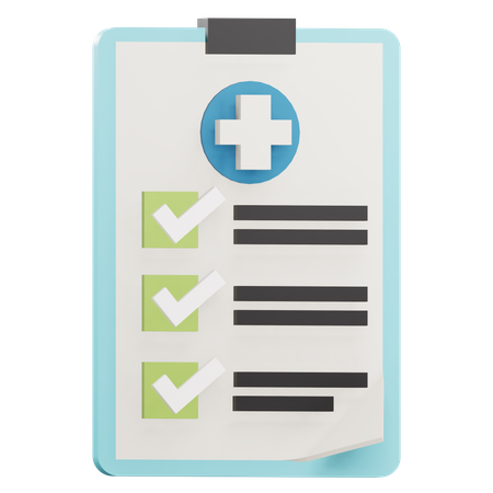 Medical Report  3D Icon