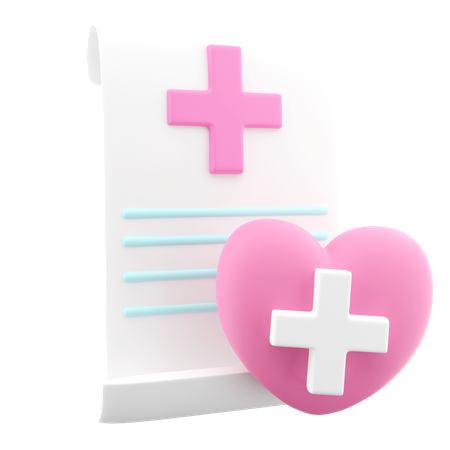 Medical Report  3D Icon