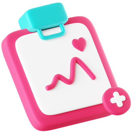Medical Report  3D Icon