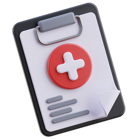 Medical Report  3D Icon