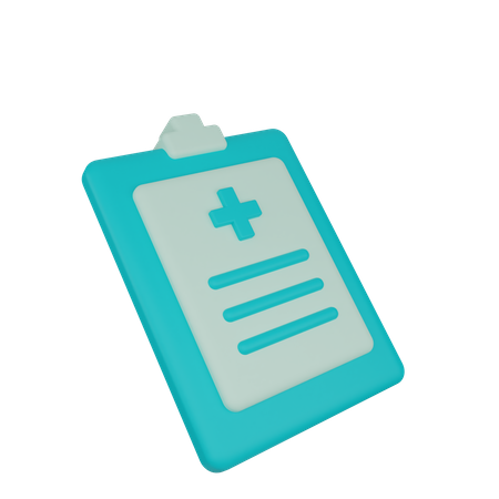 Medical Report  3D Icon