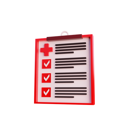 Medical Report  3D Icon
