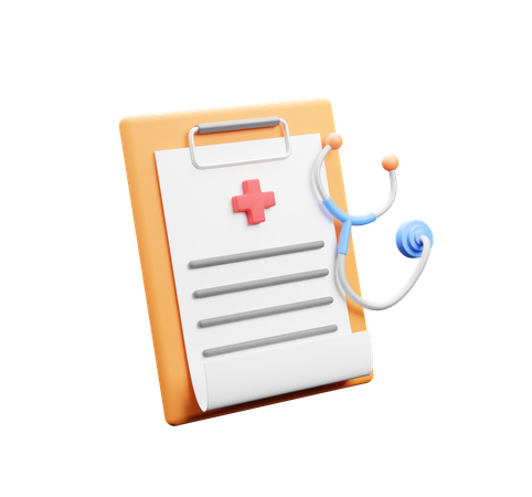 Medical Report  3D Icon
