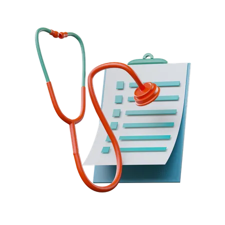 Medical Report  3D Illustration