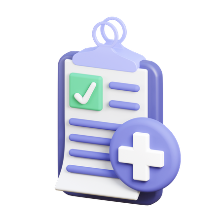 Medical report 3D Icon