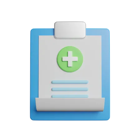 Medical Report Data 3D Icon