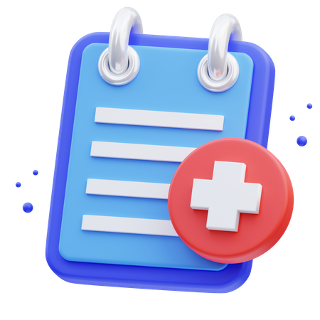 Medical Report 3D Icon