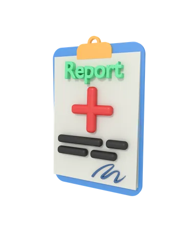 3 D Illustration Of Medicine Report 3D Icon
