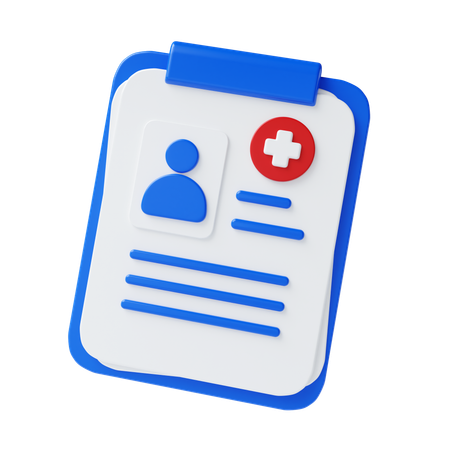 Medical Report Card  3D Icon