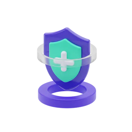 Medical Shield  3D Illustration