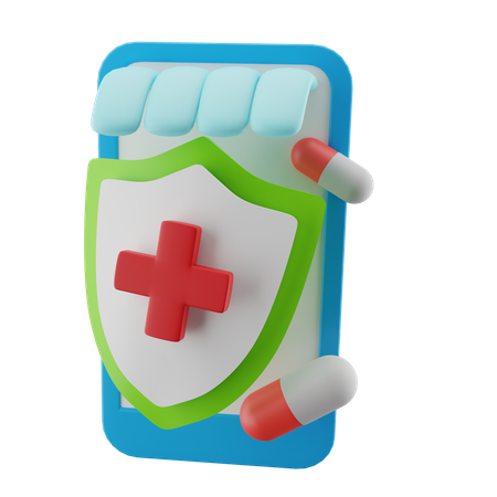Medical shield  3D Illustration