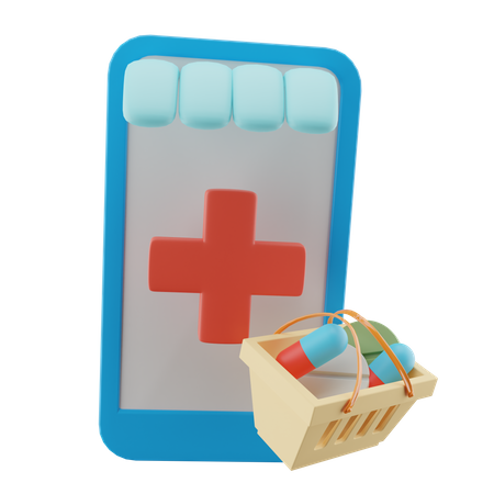 Medical Shop  3D Illustration