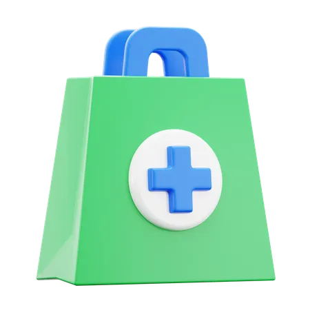 Medical Shop Bag  3D Icon