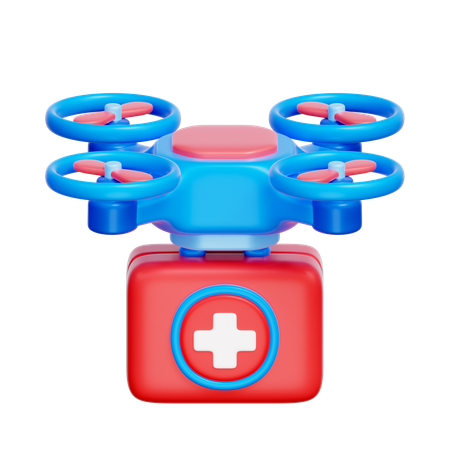 医療物資ドローン  3D Icon