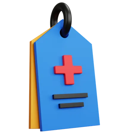 Medical Tag 3D Icon