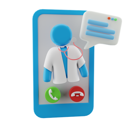 Medical Telephone 3D Illustration