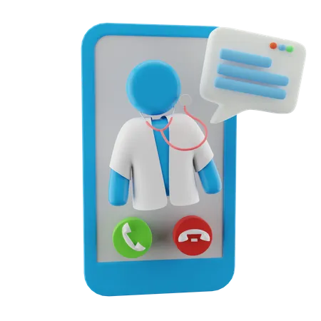 Medical Telephone 3D Illustration