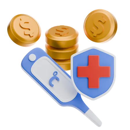 Medical Thermometer Insurance 3D Icon