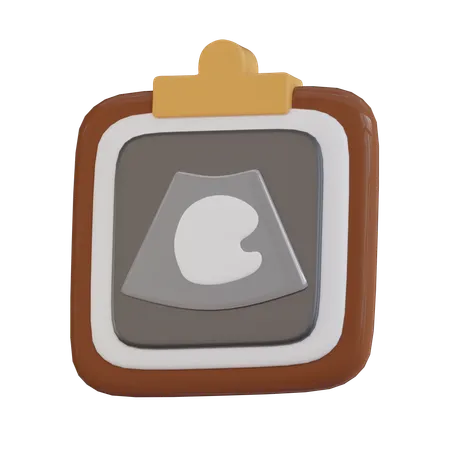 Medical Ultrasound Report  3D Icon