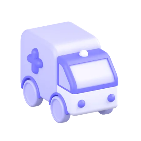 Medical-vehicle 3D Icon